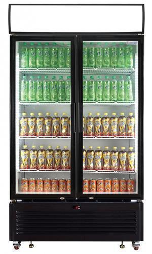 Double door display refrigerator 