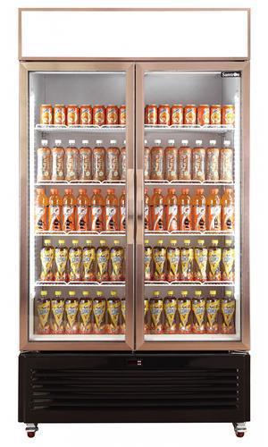 Double door display refrigerator 